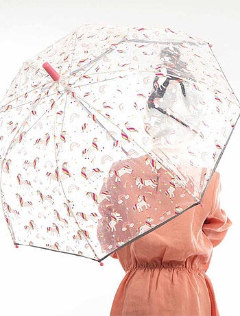 Paraguas infantil transparente, unicornio - SMATI