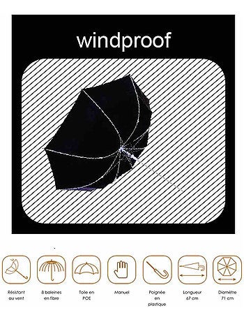 Paraguas infantil transparente, unicornio - SMATI