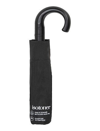 Paraguas mango en forma de cuervo, robusto, ultra repelente al agua, apertura adulto mixto Isotoner