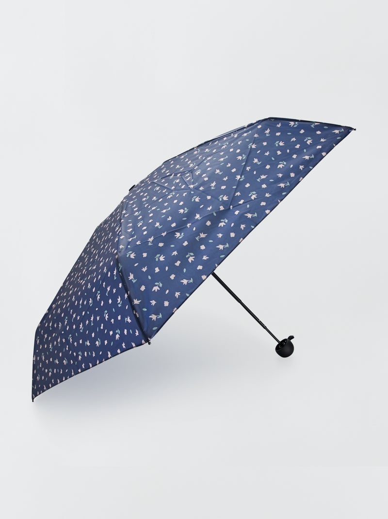 Paraguas plegable con funda estampado flor - Kiabi