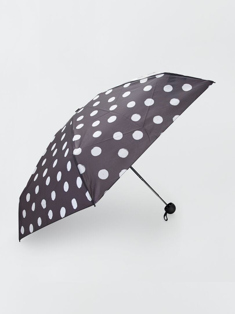Paraguas plegable con funda NEGRO - Kiabi