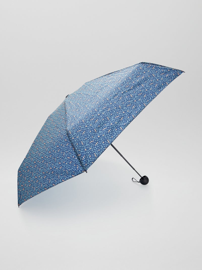 Paraguas plegable estampado AZUL - Kiabi