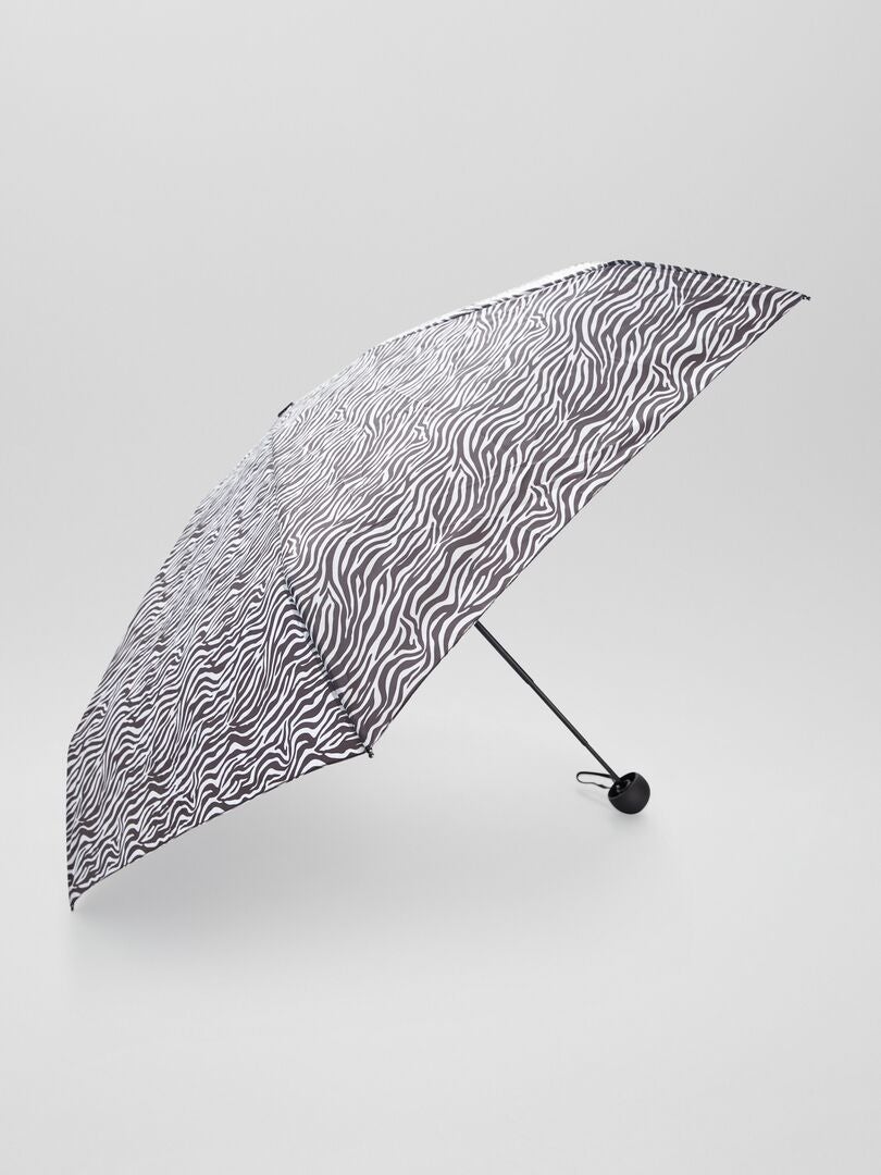 Paraguas plegable estampado NEGRO - Kiabi
