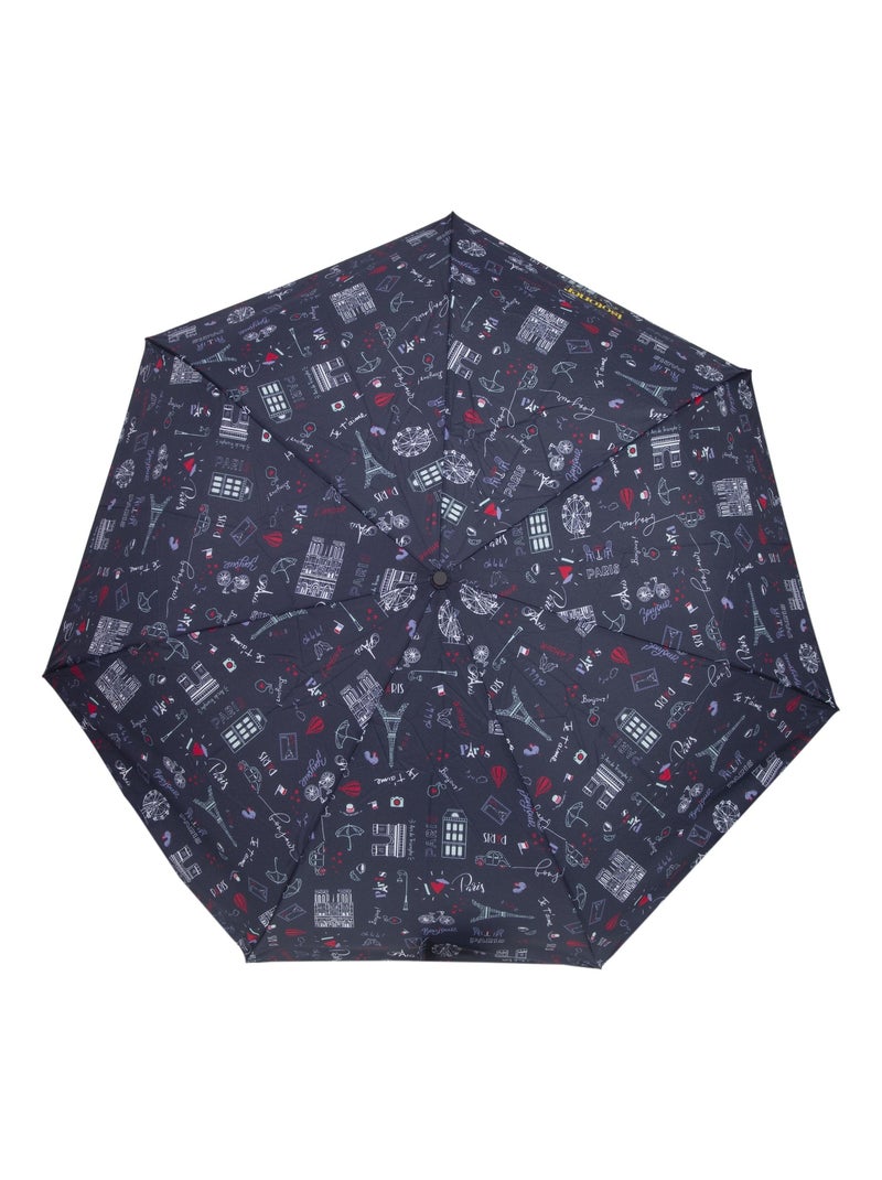 Paraguas  precio asequible, resistente y ultra repelente al agua, upf 50+ mujer Isotoner Azul Rojo - Kiabi