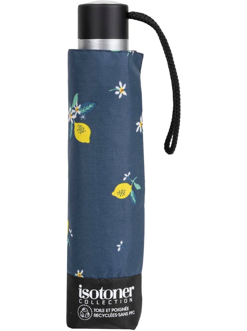 Paraguas  resistente, repelente al agua, 23 cm plegado, con apertura/cierre mujer isotoner Azul Amarillo - Kiabi