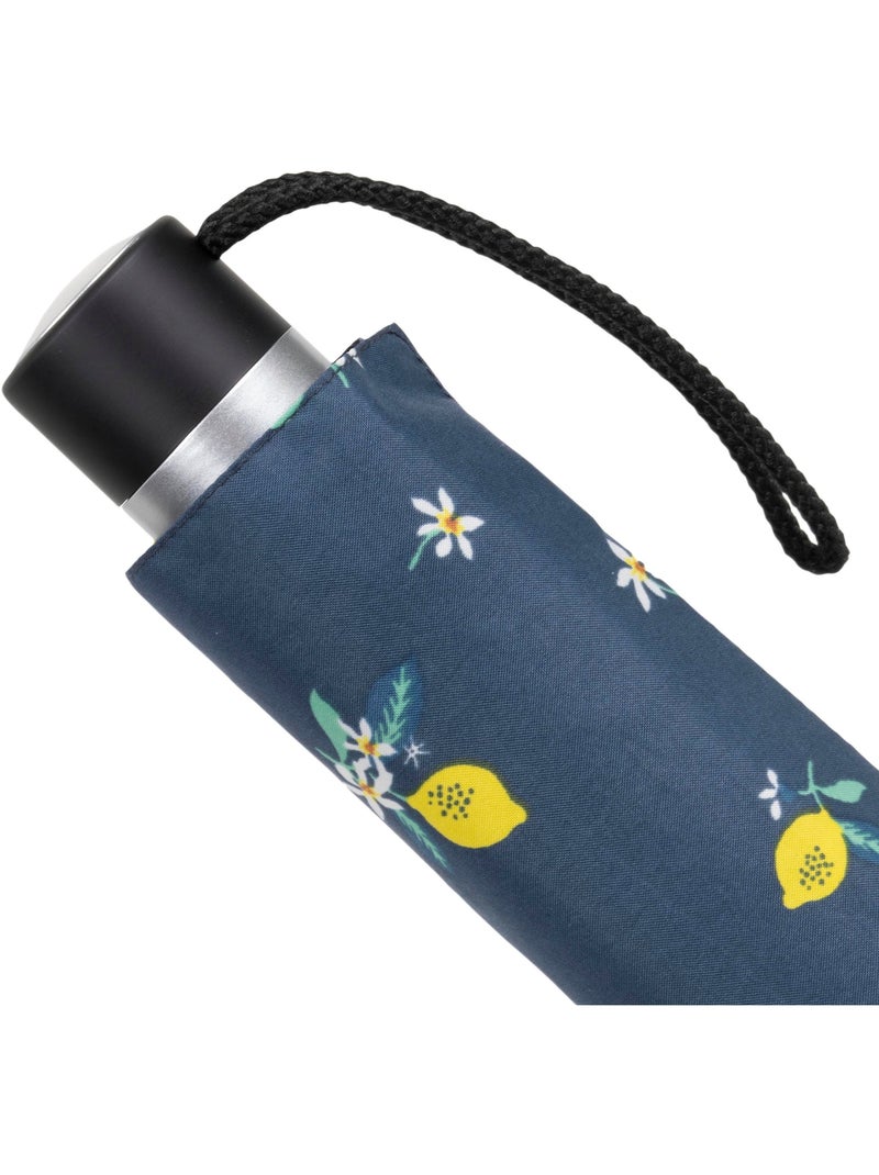 Paraguas  resistente, repelente al agua, 23 cm plegado, con apertura/cierre mujer isotoner Azul Amarillo - Kiabi