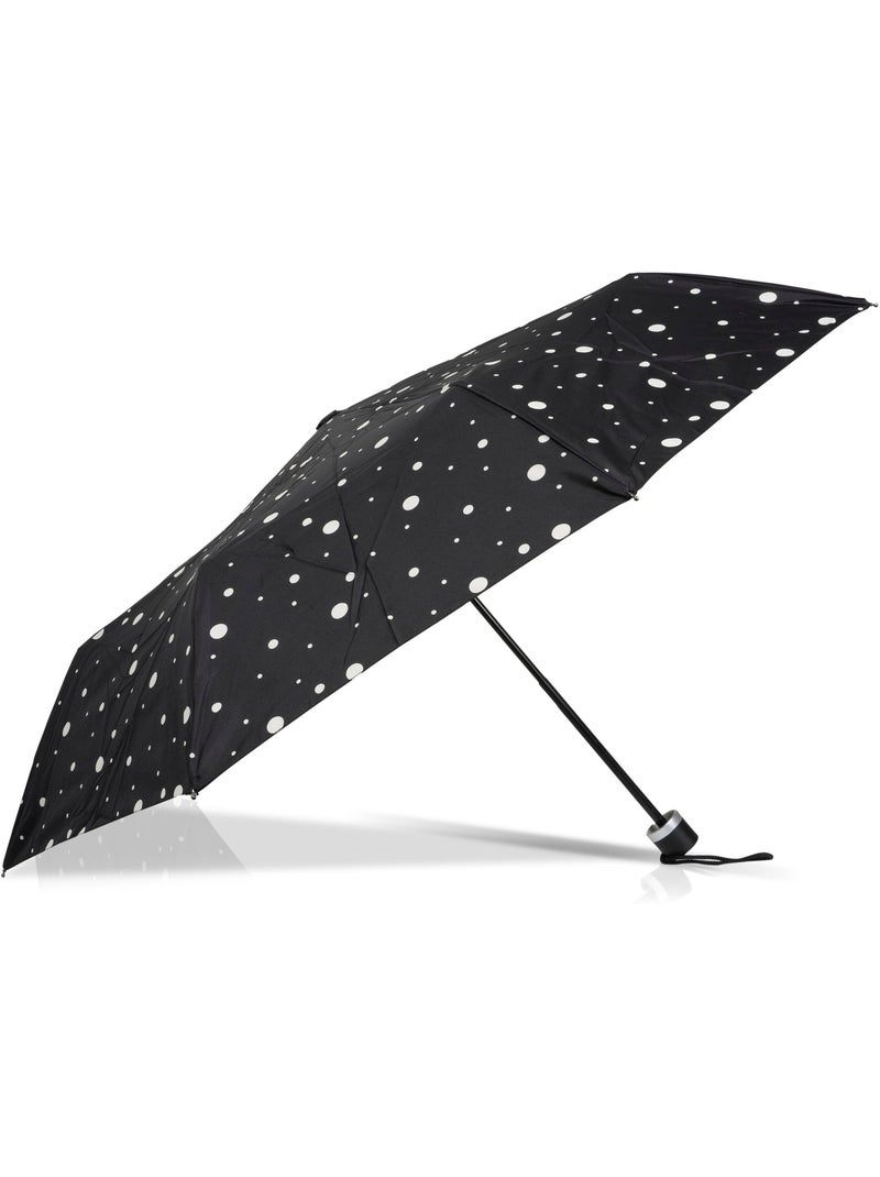 Paraguas  resistente, repelente al agua, 23 cm plegado, con apertura/cierre mujer isotoner Negro Amarillo - Kiabi