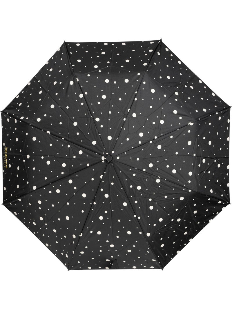 Paraguas  resistente, repelente al agua, 23 cm plegado, con apertura/cierre mujer isotoner Negro Amarillo - Kiabi
