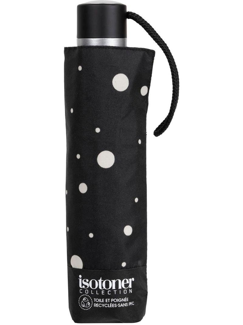 Paraguas  resistente, repelente al agua, 23 cm plegado, con apertura/cierre mujer isotoner Negro Amarillo - Kiabi