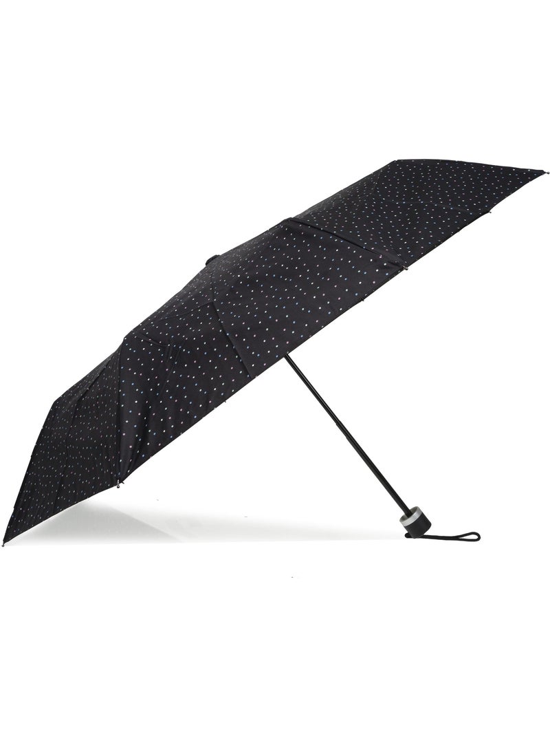 Paraguas  resistente, repelente al agua, 23 cm plegado, con apertura/cierre mujer isotoner Negro Rosa Azul - Kiabi