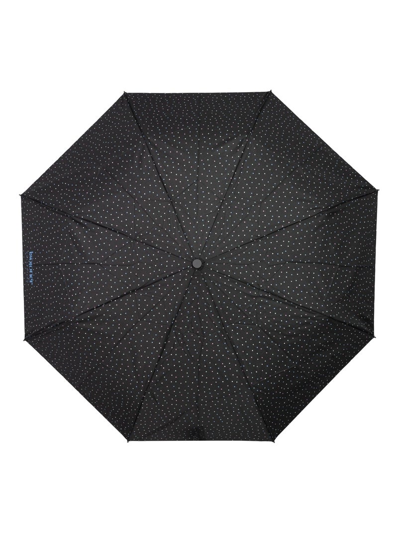 Paraguas  resistente, repelente al agua, 23 cm plegado, con apertura/cierre mujer isotoner Negro Rosa Azul - Kiabi