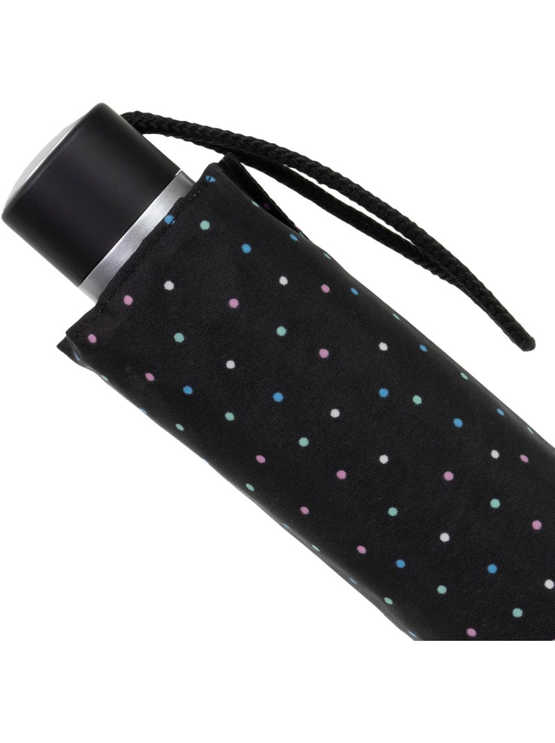 Paraguas  resistente, repelente al agua, 23 cm plegado, con apertura/cierre mujer isotoner Negro Rosa Azul - Kiabi