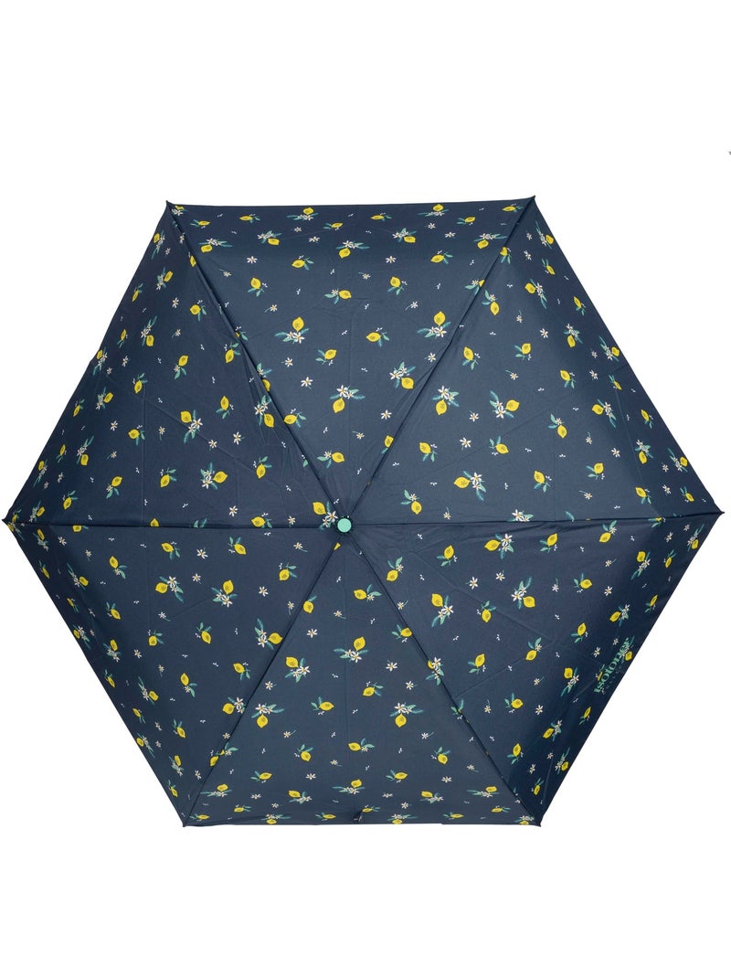 Paraguas  resistente, repelente al agua, amplia cobertura de 98 cm, mínimo 21 cm mujer isotoner Azul Amarillo - Kiabi