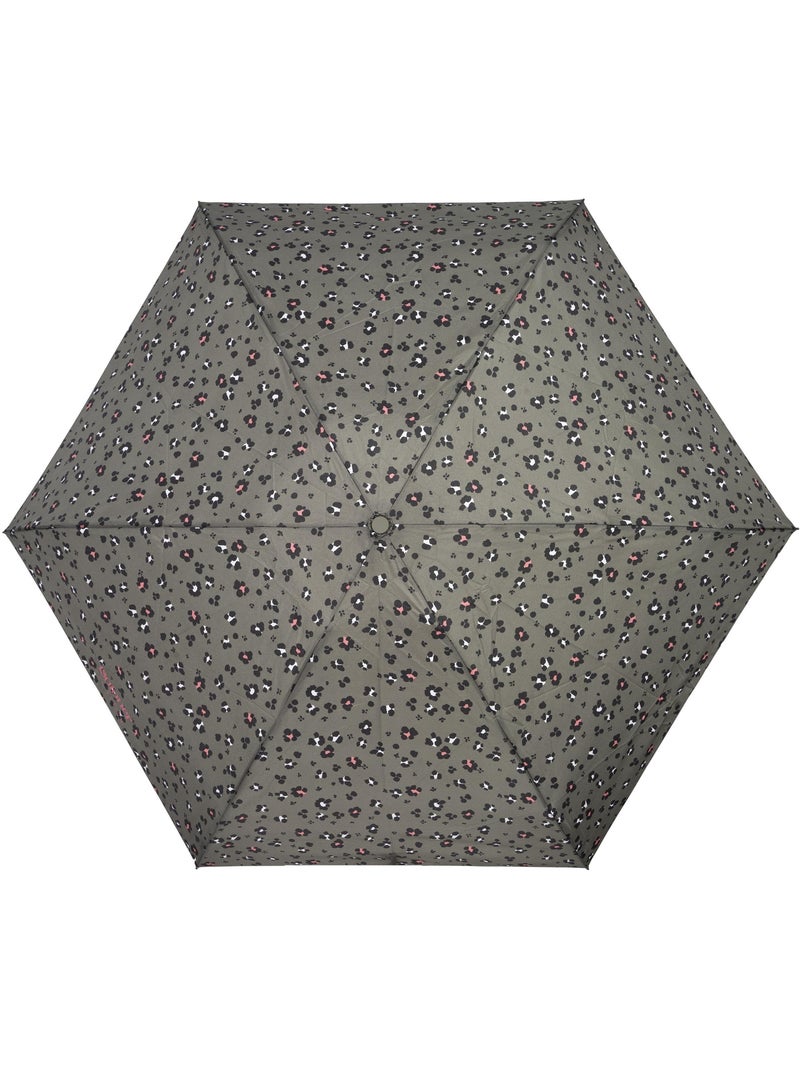 Paraguas  resistente, repelente al agua, amplia cobertura de 98 cm, mínimo 21 cm mujer isotoner Negro Caqui Blanco - Kiabi