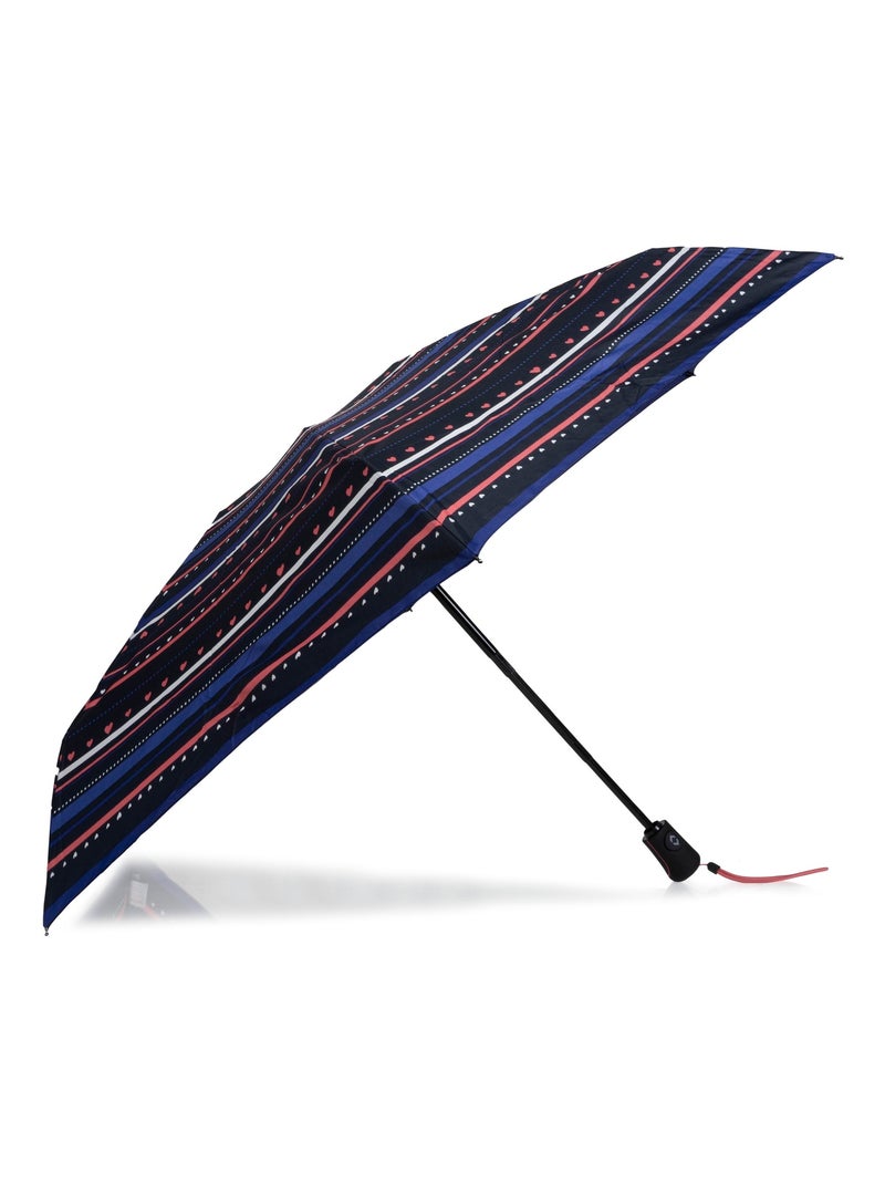 Paraguas  resistente, repelente al agua, amplia cobertura de 98 cm, mínimo 21 cm mujer isotoner Negro Rosa Azul - Kiabi