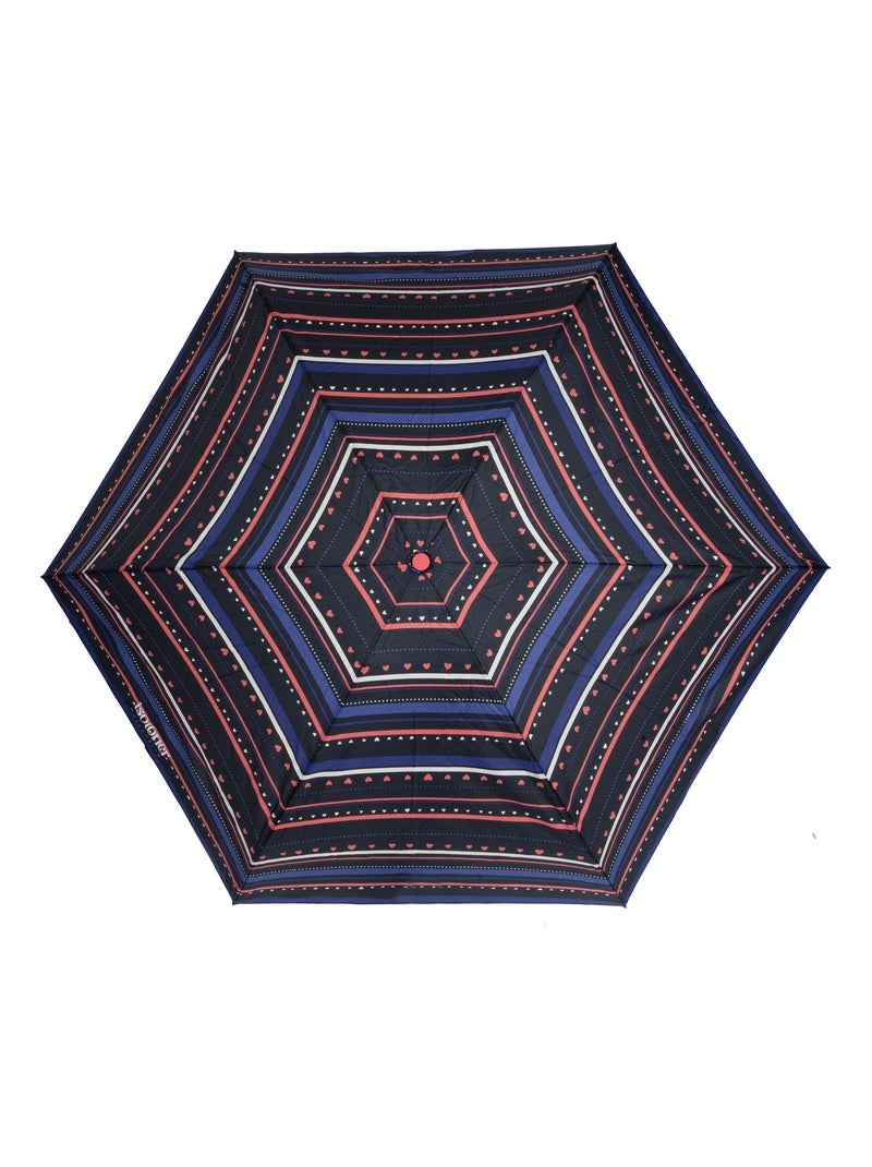 Paraguas  resistente, repelente al agua, amplia cobertura de 98 cm, mínimo 21 cm mujer isotoner Negro Rosa Azul - Kiabi