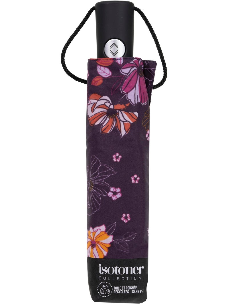 Paraguas  resistente, repelente al agua, con apertura/cierre automático mujer isotoner Violeta/Coral - Kiabi