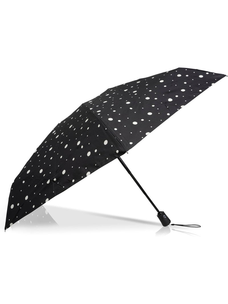 Paraguas  resistente, repelente al agua, gran envergadura (98 cm), mínimo 21 cm mujer isotoner Negro Amarillo - Kiabi