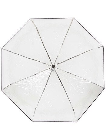 Paraguas sólido, Transparente, Apertura/cierre manual mujer Isotoner