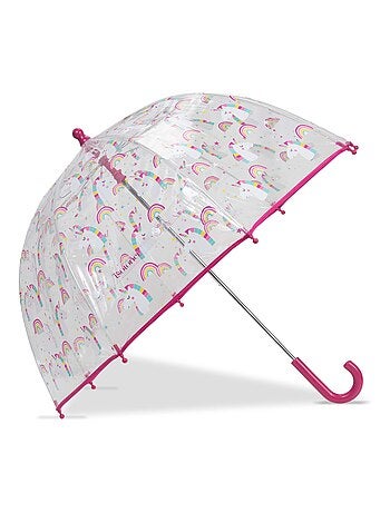 Paraguas Tapa transparente, fácil y segura de abrir niña Isotoner