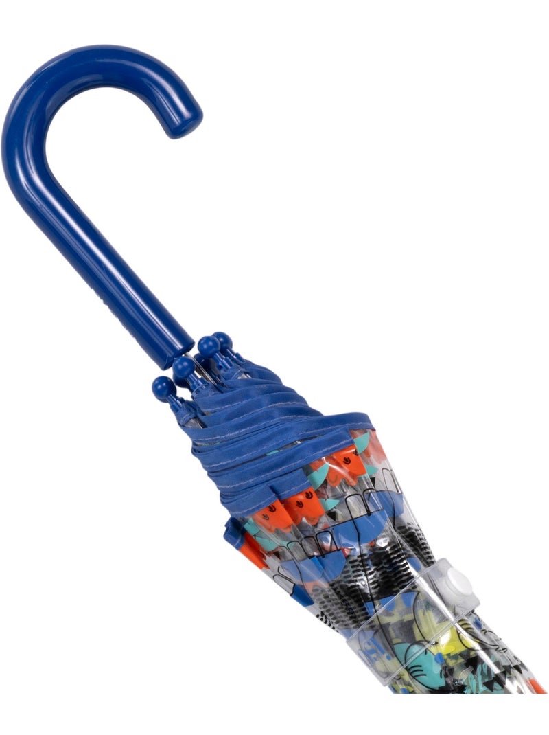 Paraguas  tapa transparente, fácil y segura de abrir niño mixto isotoner Azul - Kiabi