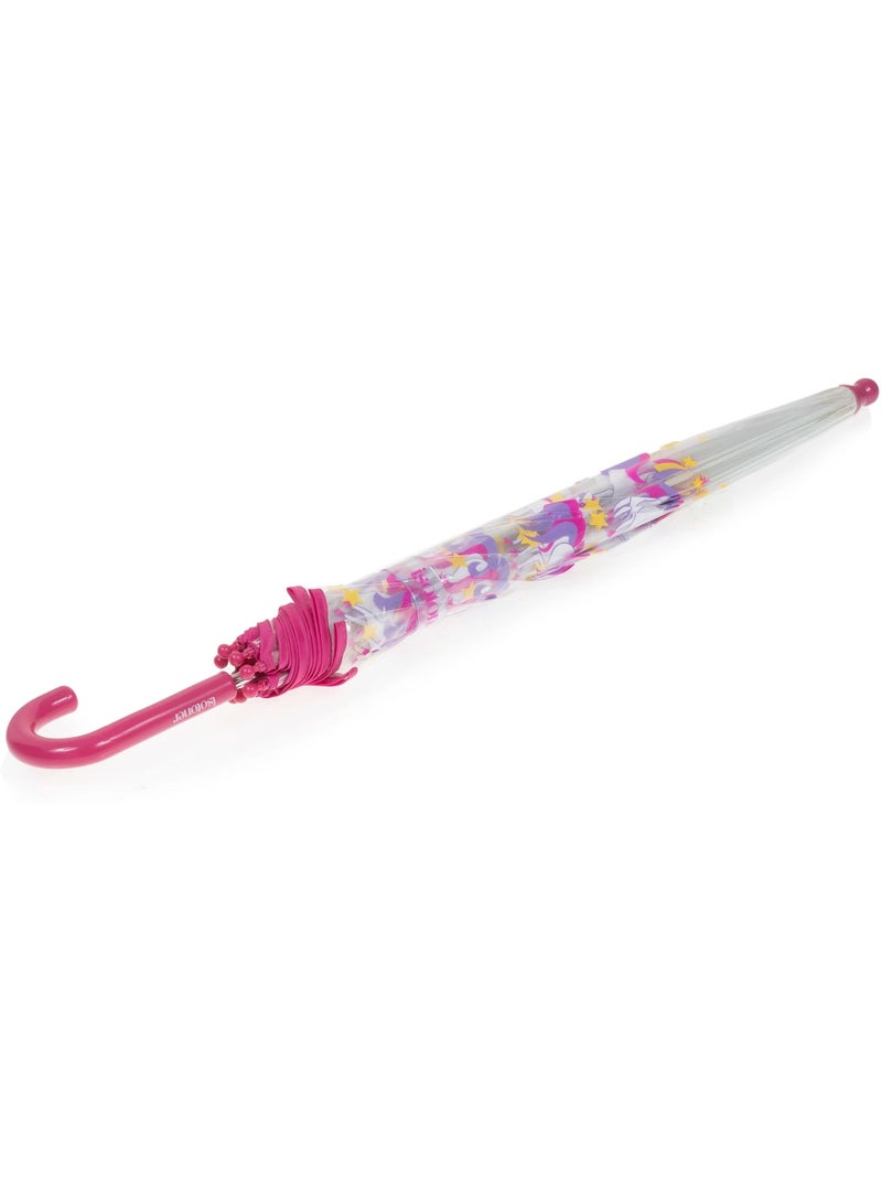 Paraguas  tapa transparente, fácil y segura de abrir niño mixto isotoner Rosa/Amarillo - Kiabi