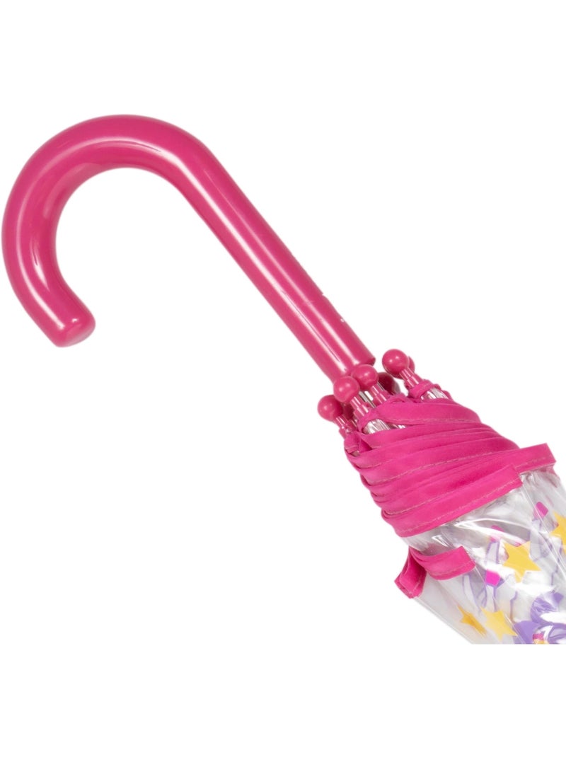 Paraguas  tapa transparente, fácil y segura de abrir niño mixto isotoner Rosa/Amarillo - Kiabi