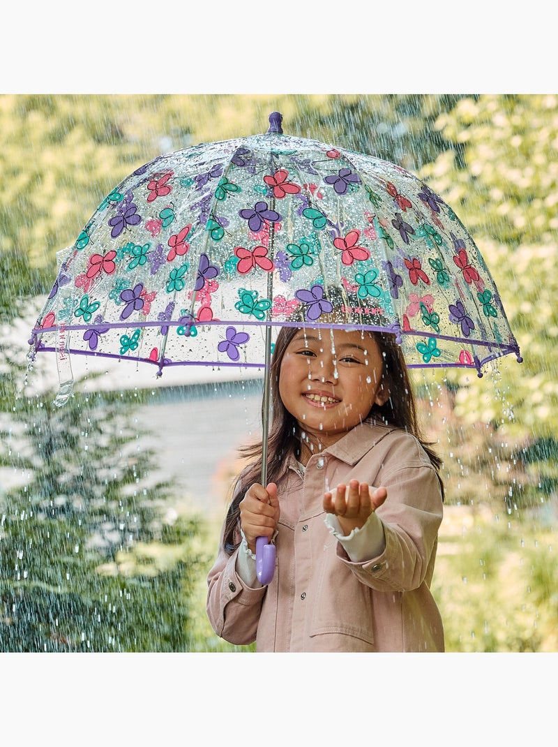 Paraguas  tapa transparente, fácil y segura de abrir niño mixto isotoner Violeta/Rosa - Kiabi