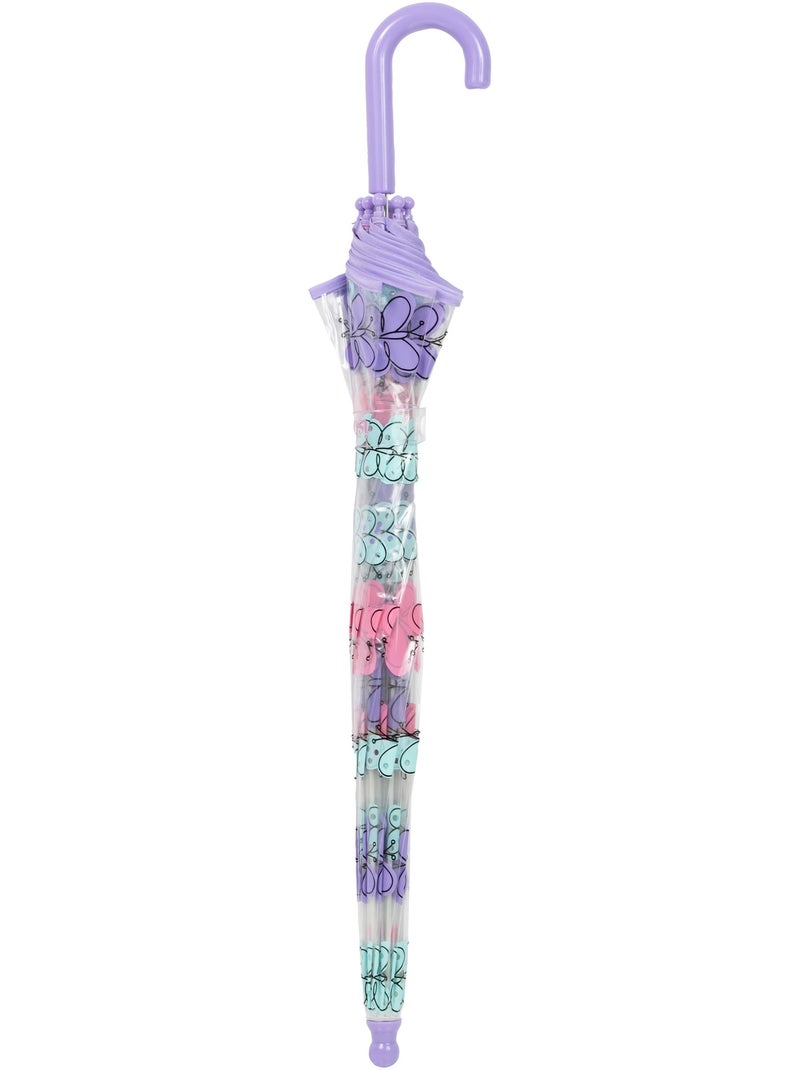 Paraguas  tapa transparente, fácil y segura de abrir niño mixto isotoner Violeta/Rosa - Kiabi