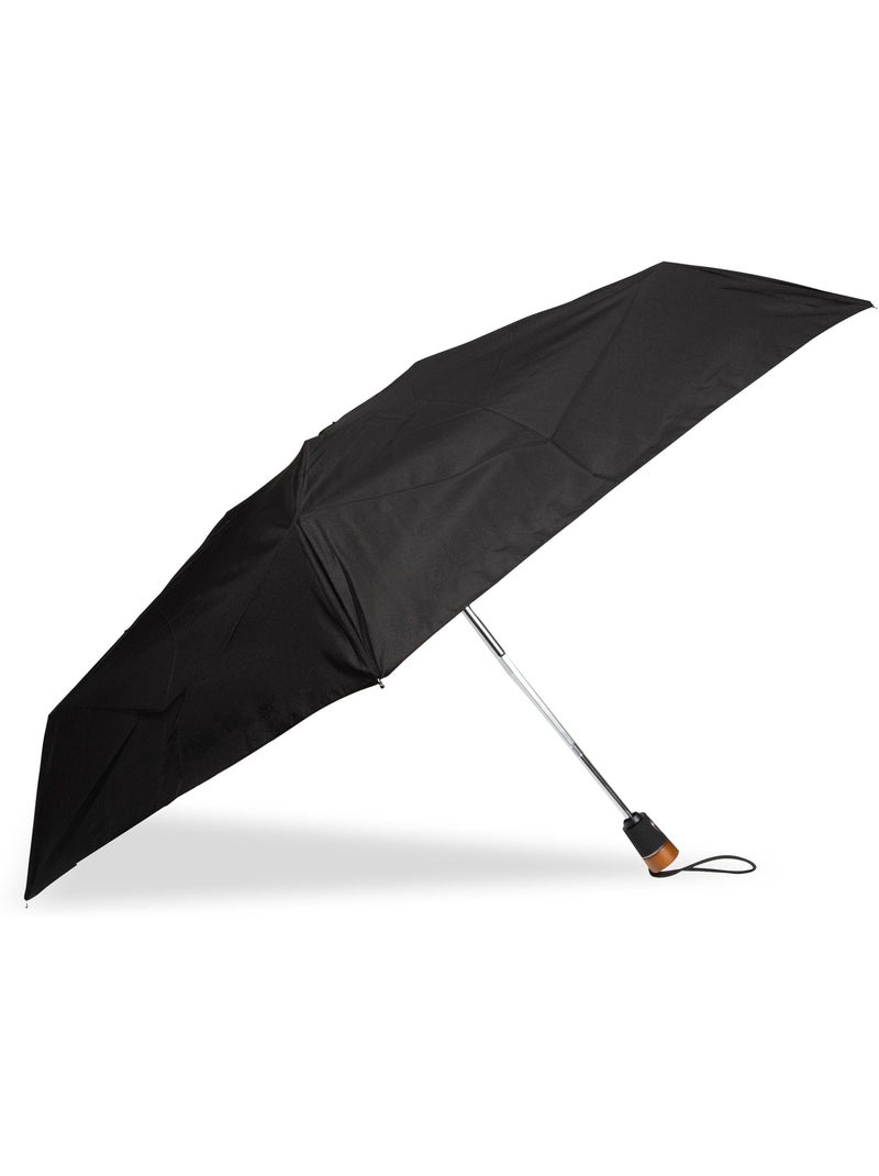 Paraguas  tirador de madera tallada chic xtra, resistente e impermeable hombre isotoner Negro - Kiabi