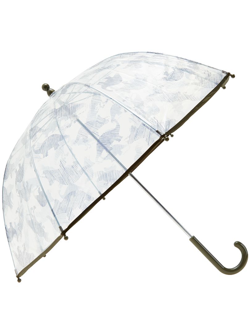 Paraguas transparente con estampado de fantasía AZUL - Kiabi