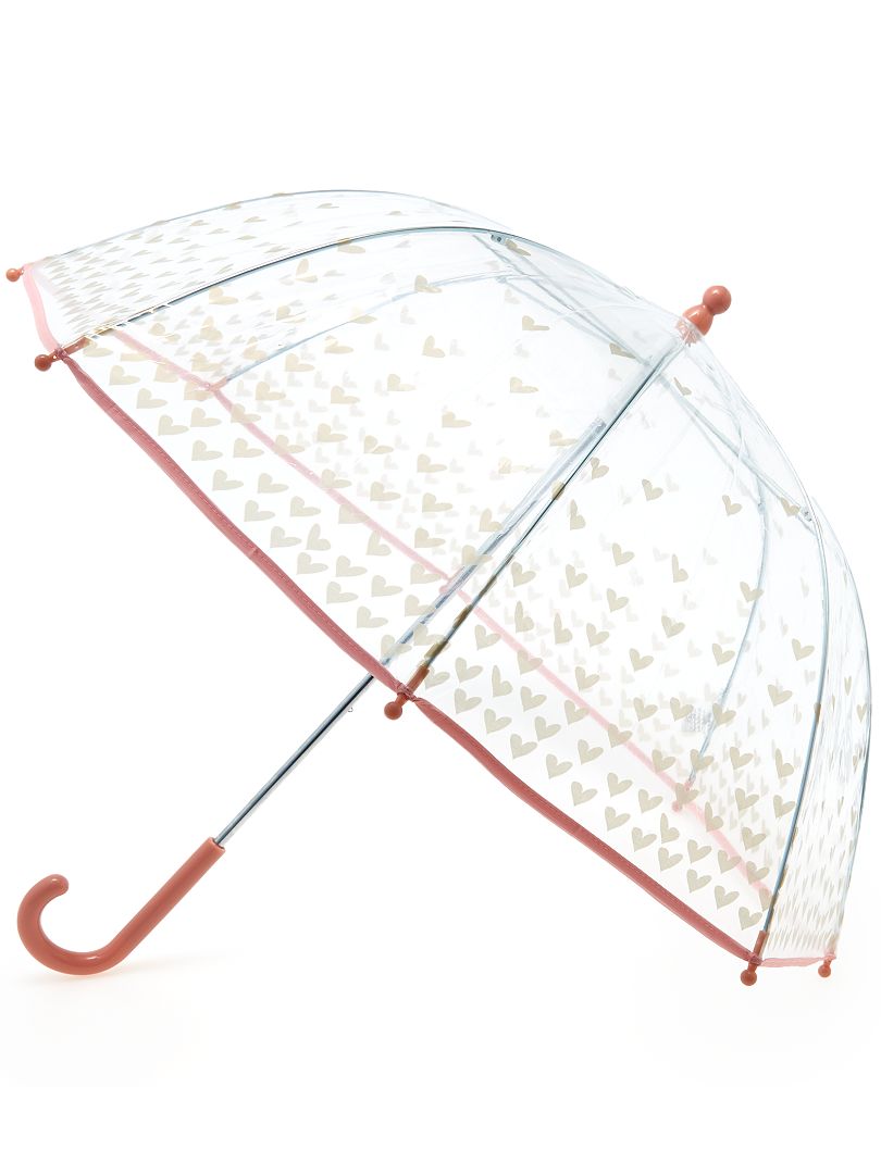 Paraguas transparente con estampado de fantasía rosa - Kiabi
