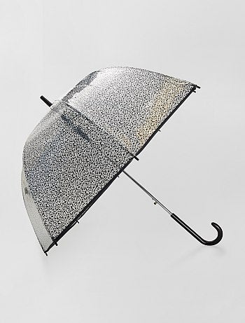 Paraguas transparente estampado
