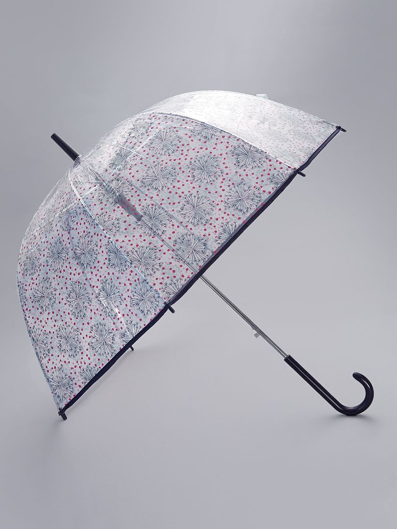 Paraguas transparente estampado NEGRO - Kiabi