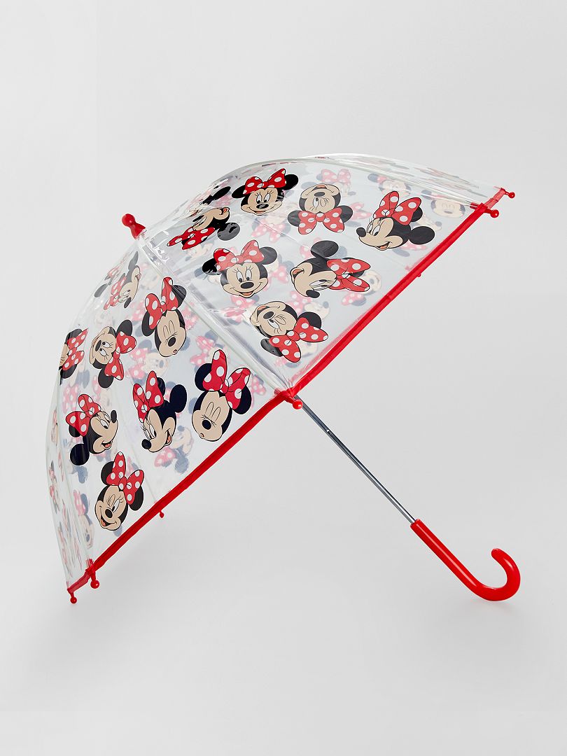 Paraguas transparente 'Minnie' rojo - Kiabi