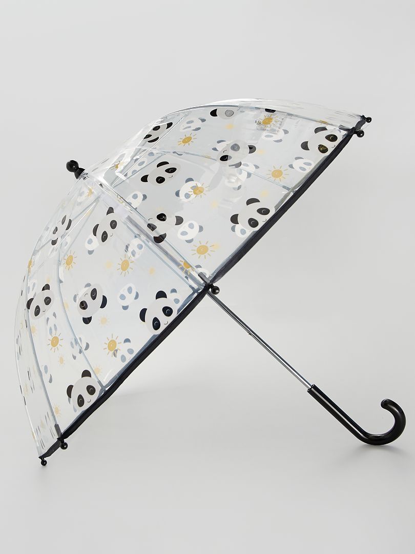 Paraguas transparente 'panda' negro - Kiabi - 6.00€