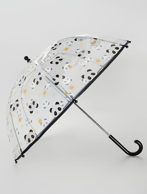 Paraguas transparente 'panda' - Kiabi