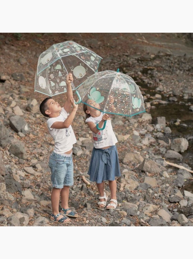 Paraguas transparente para niño | Sassi Junior Azul marino - Kiabi
