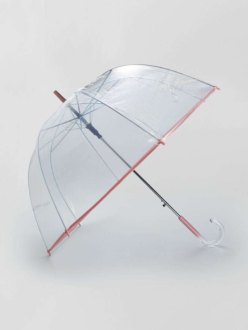 Paraguas transparente ROSA - Kiabi