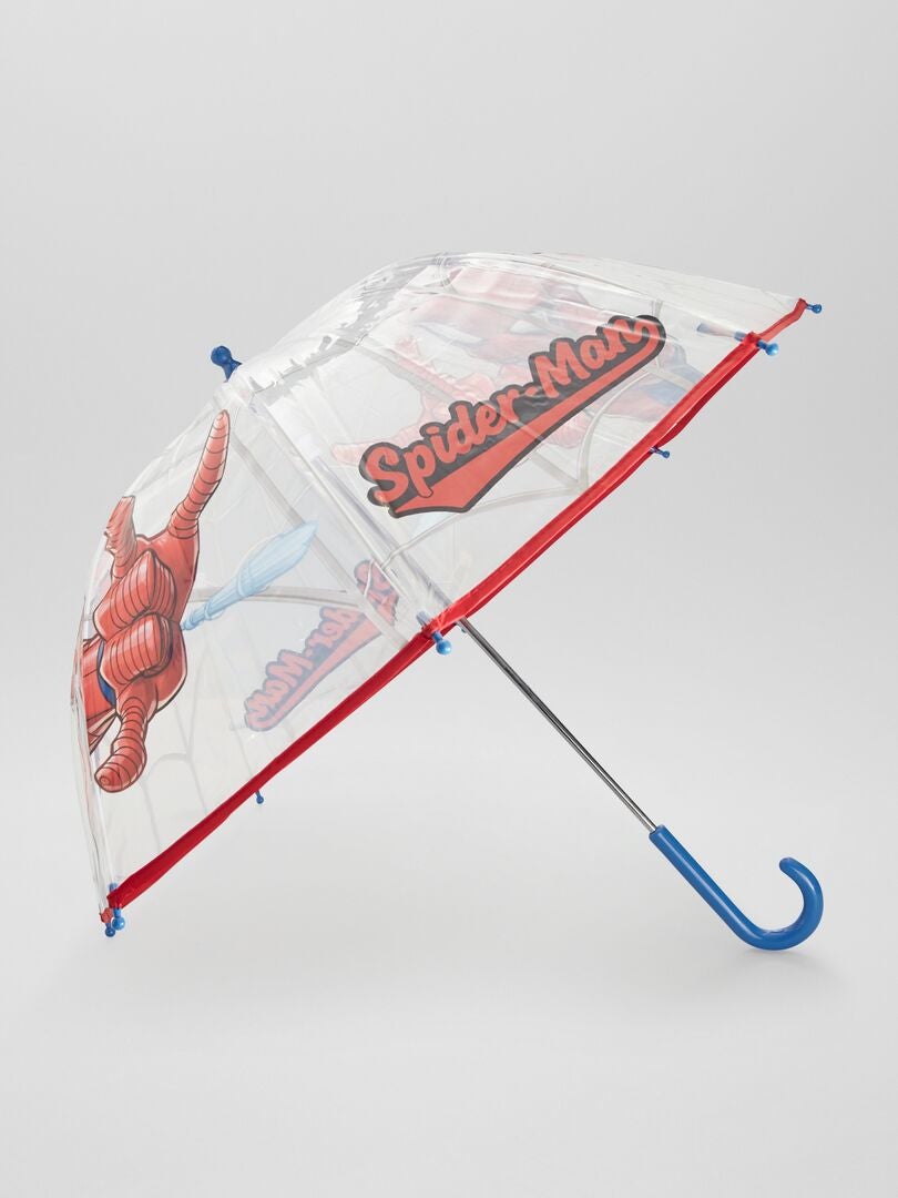 Paraguas transparente 'Spiderman' rojo - Kiabi