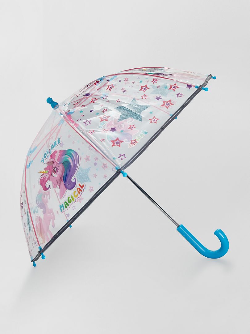 Paraguas transparente 'Unicornio' multicolor - Kiabi