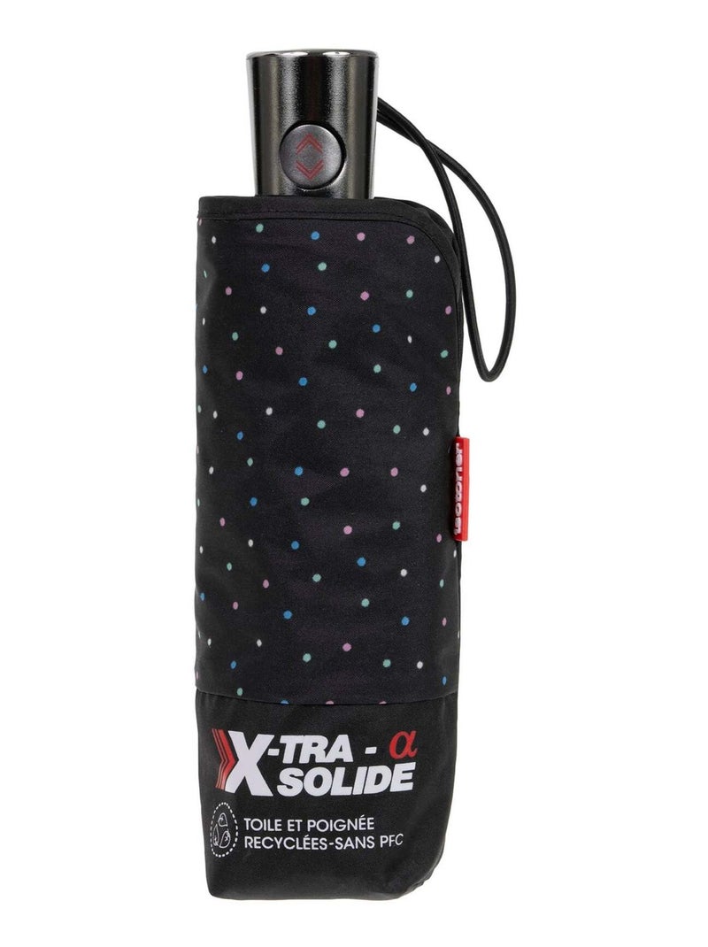 Paraguas  X-tra Solid antivuelco, 28 cm, ultra repelente al agua, mujer Isotoner Negro Rosa Azul - Kiabi