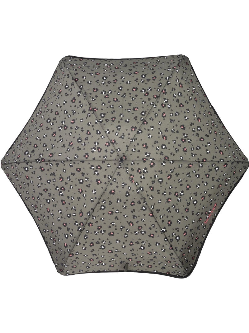 Paraguas  xtra: resistente al vuelco, compacto y ligero, 17,5 cm, repelente al mujer isotoner Negro Caqui Blanco - Kiabi