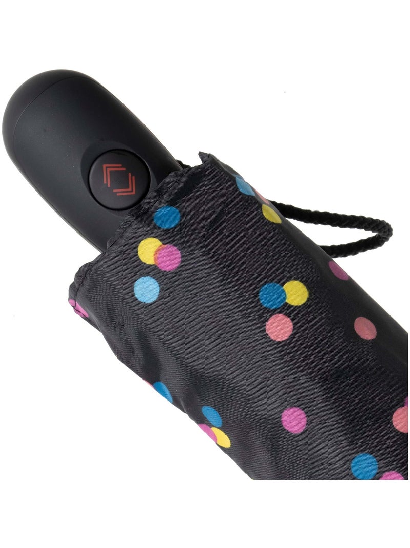 Paraguas  xtra solide 28 cm, repelente al agua, apertura/cierre automático mujer isotoner Negro Rosa - Kiabi