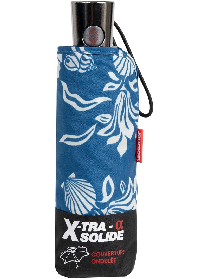 Paraguas  xtra solide antideslizante, 23 cm, repelente al agua, apertura/cierre mujer isotoner Azul Blanco - Kiabi