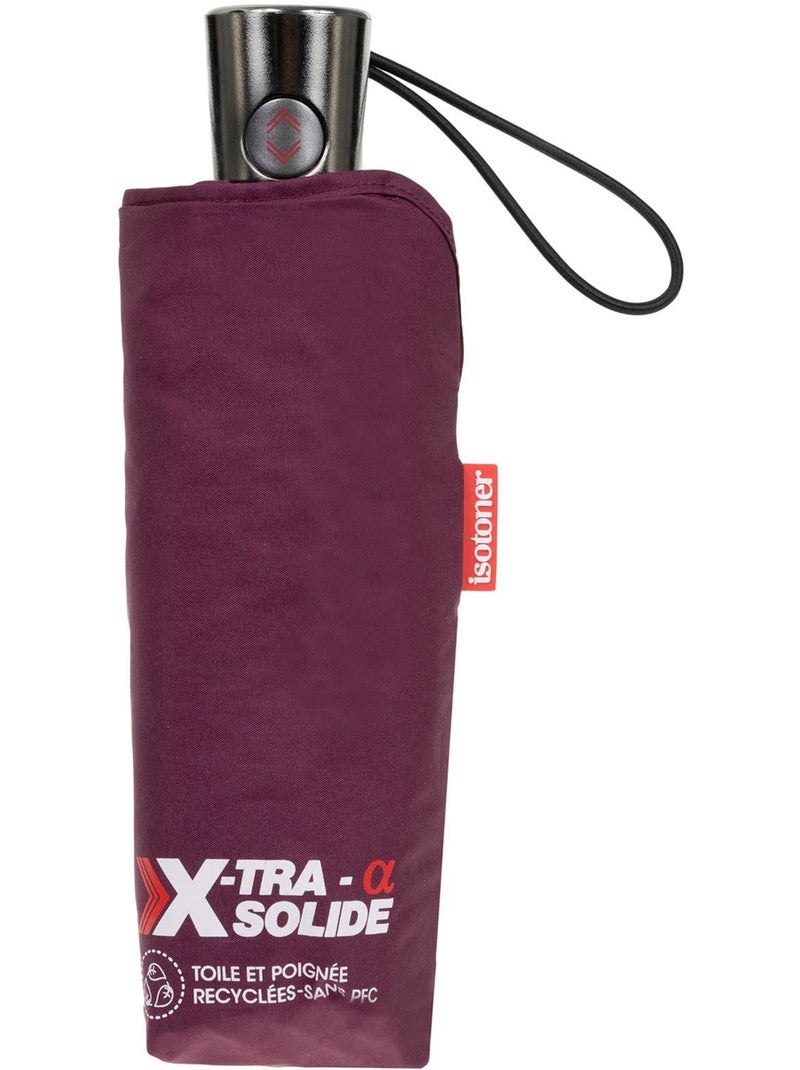 Paraguas  xtra solide antideslizante, 23 cm, repelente al agua, apertura/cierre mujer isotoner Ciruela - Kiabi