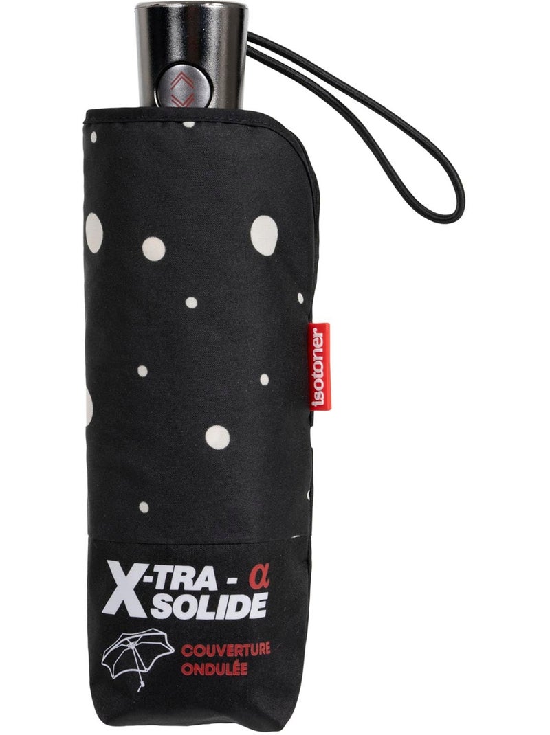 Paraguas  xtra solide antideslizante, 23 cm, repelente al agua, apertura/cierre mujer isotoner Negro Amarillo - Kiabi
