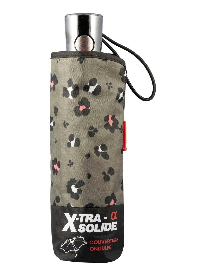 Paraguas  xtra solide antideslizante, 23 cm, repelente al agua, apertura/cierre mujer isotoner Negro Caqui Blanco - Kiabi