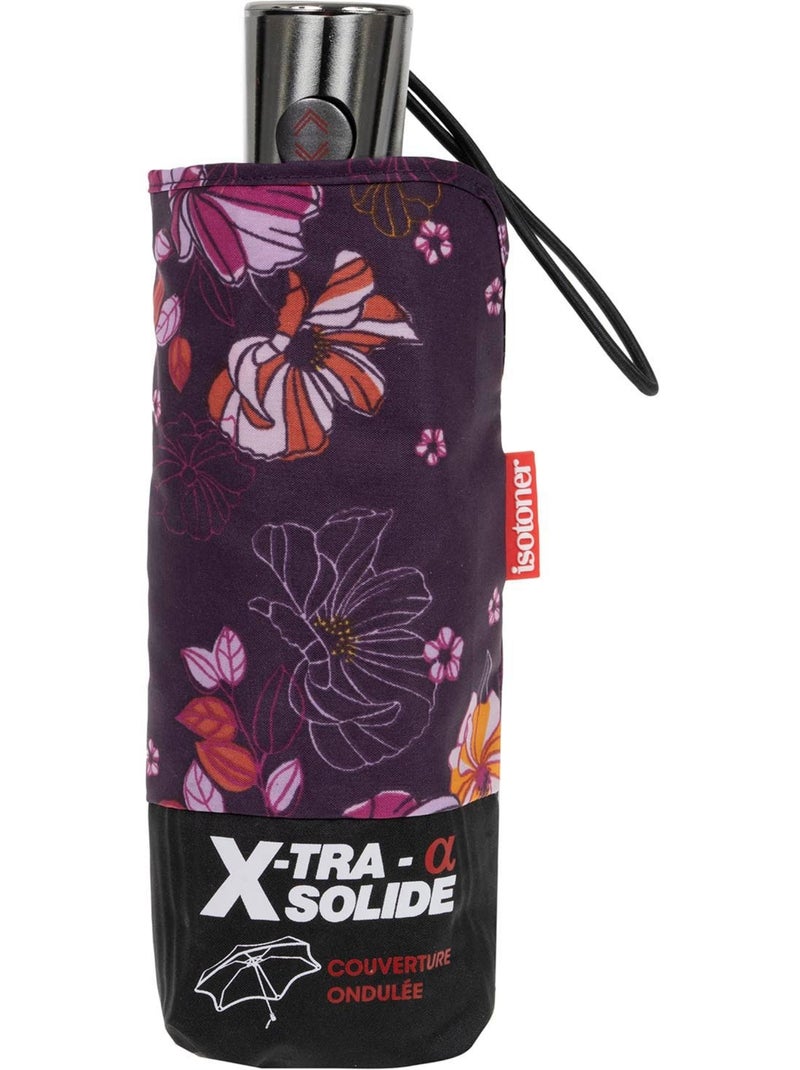 Paraguas  xtra solide antideslizante, 23 cm, repelente al agua, apertura/cierre mujer isotoner Violeta berenjena - Kiabi