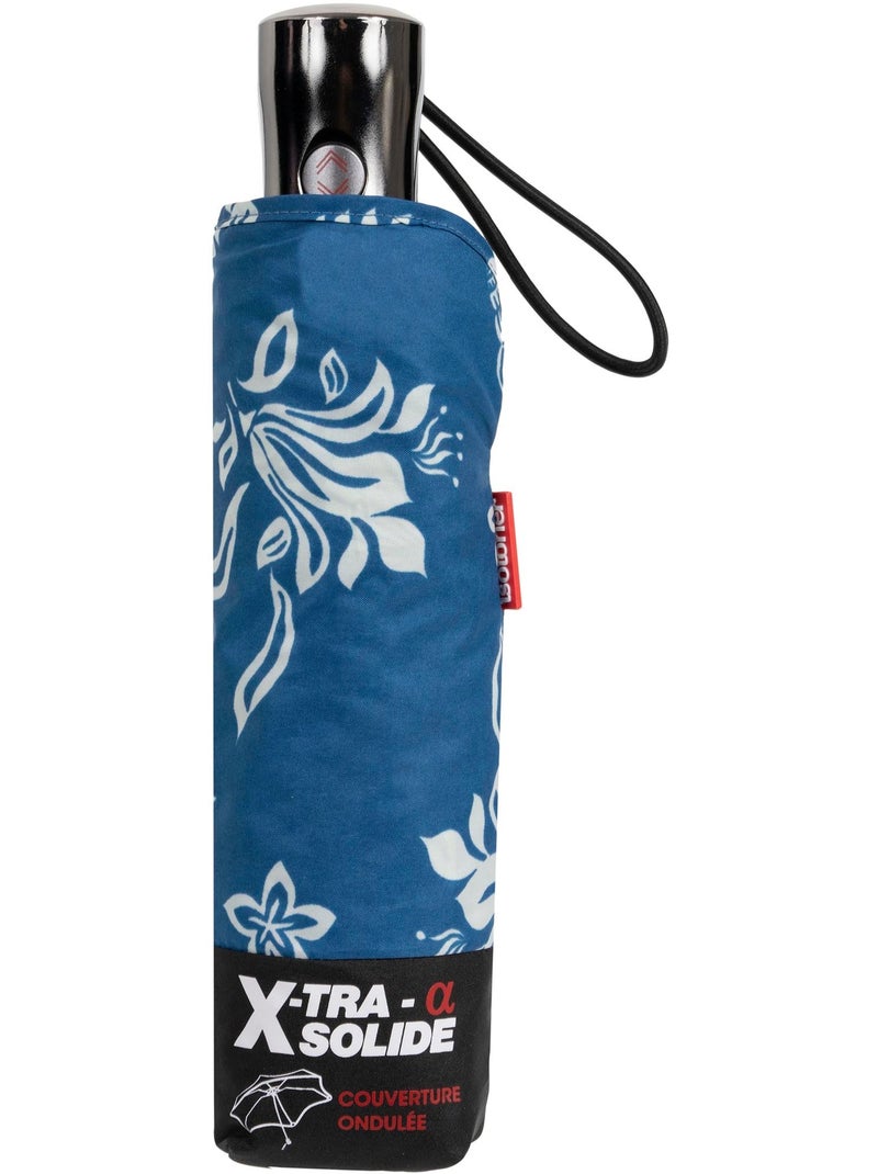 Paraguas  xtra solide antideslizante, 28 cm, repelente al agua, apertura/cierre mujer isotoner Azul Blanco - Kiabi